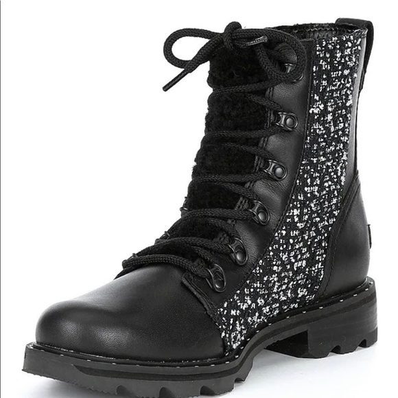 SOREL LENNOX LACE COZY WP BLACK BOOT Size: 8 - Picture 7 of 14